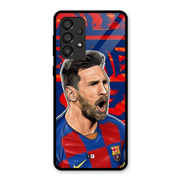 Roaring Soccer Star Glass Back Case for Galaxy A33 5G