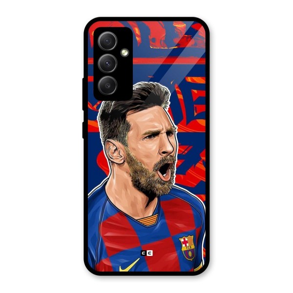 Roaring Soccer Star Glass Back Case for Galaxy A34