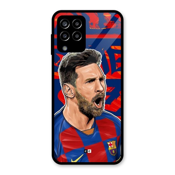 Roaring Soccer Star Glass Back Case for Galaxy M33