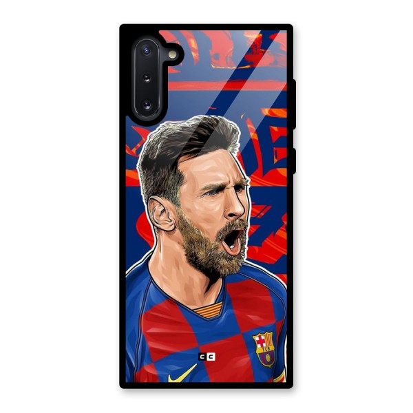 Roaring Soccer Star Glass Back Case for Galaxy Note 10