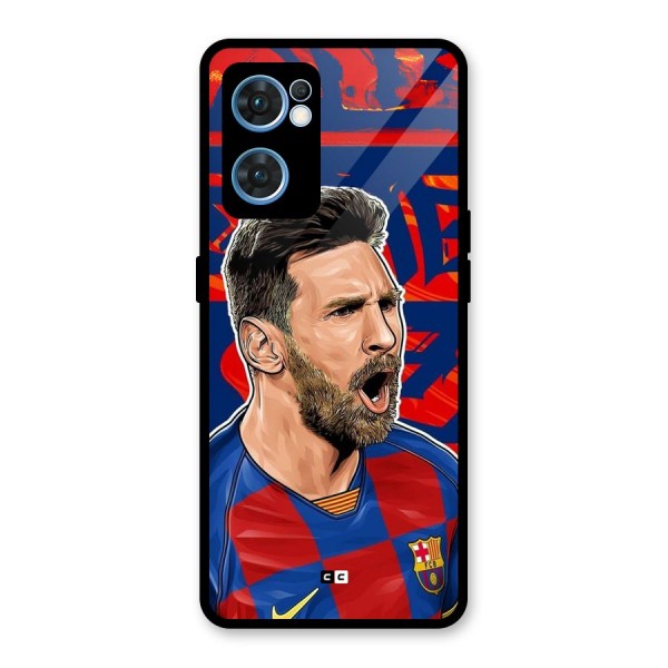 Roaring Soccer Star Glass Back Case for Oppo Reno7 5G