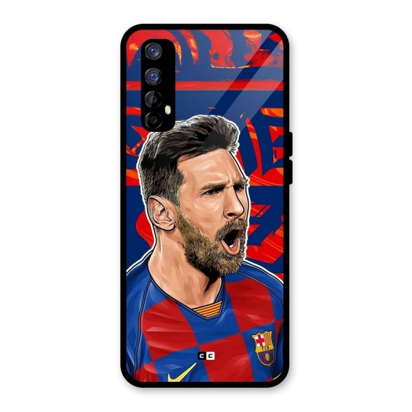 Roaring Soccer Star Glass Back Case for Realme 7