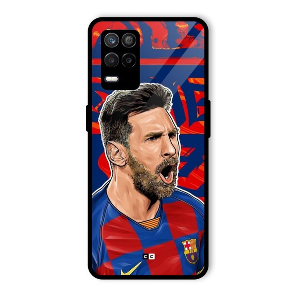 Roaring Soccer Star Glass Back Case for Realme 9 5G