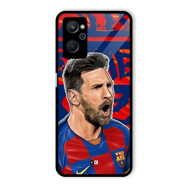 Roaring Soccer Star Glass Back Case for Realme 9i