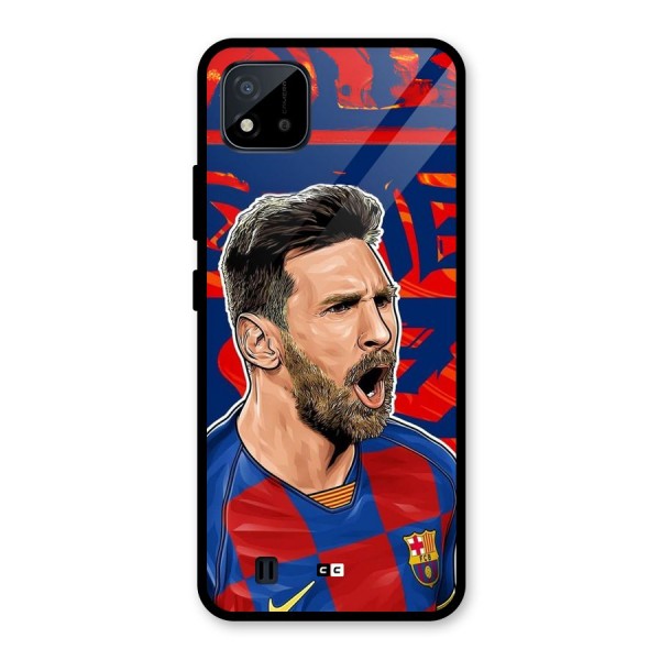 Roaring Soccer Star Glass Back Case for Realme C11 2021