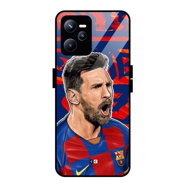 Roaring Soccer Star Glass Back Case for Realme C35