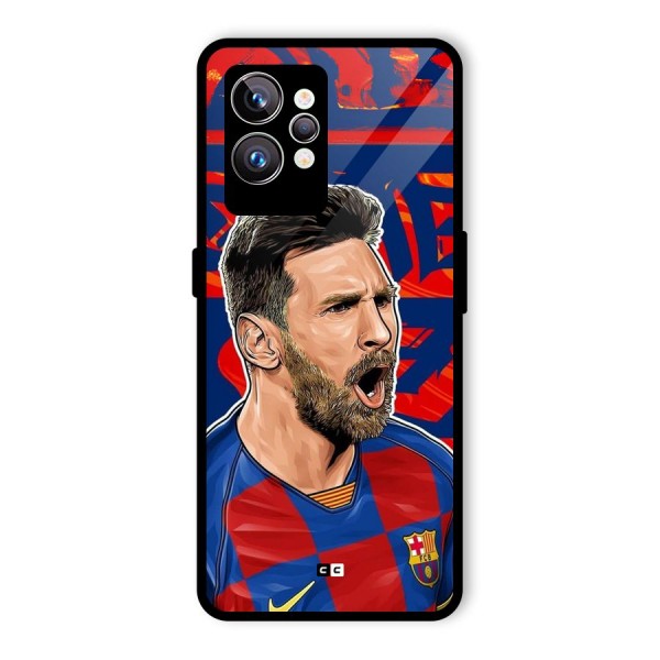 Roaring Soccer Star Glass Back Case for Realme GT2 Pro