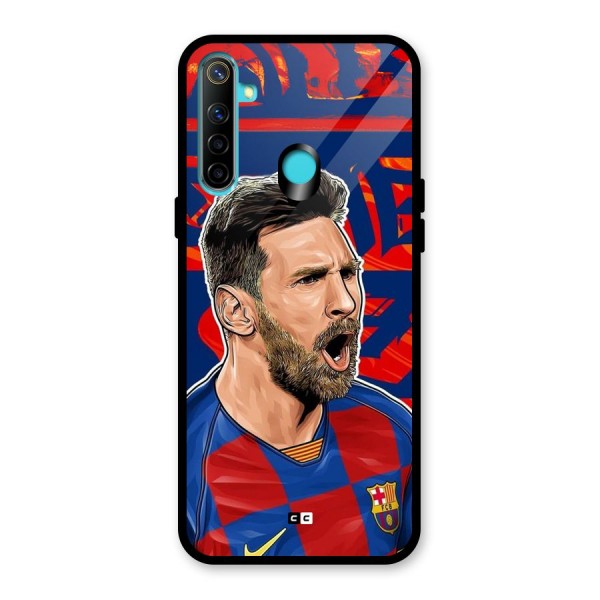 Roaring Soccer Star Glass Back Case for Realme Narzo 10