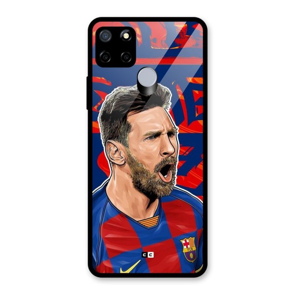 Roaring Soccer Star Glass Back Case for Realme Narzo 20