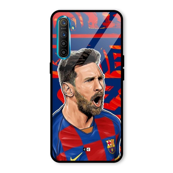 Roaring Soccer Star Glass Back Case for Realme XT