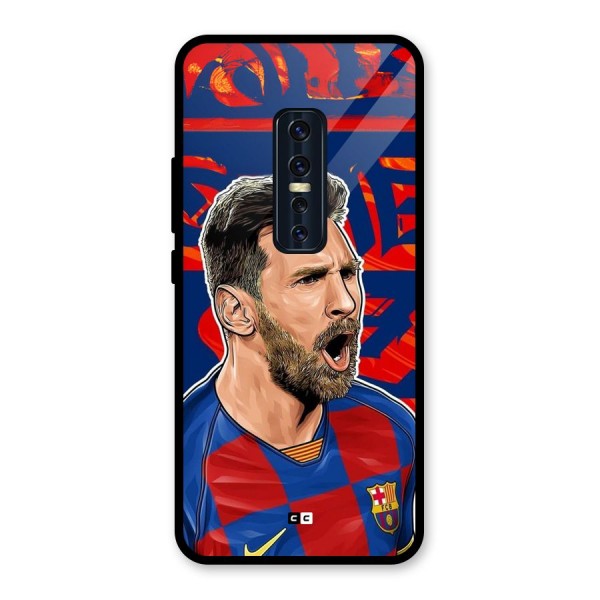 Roaring Soccer Star Glass Back Case for Vivo V17 Pro