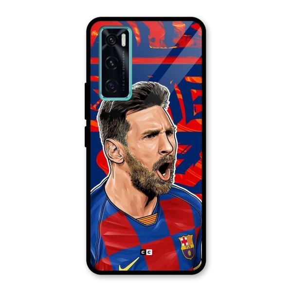 Roaring Soccer Star Glass Back Case for Vivo V20 SE