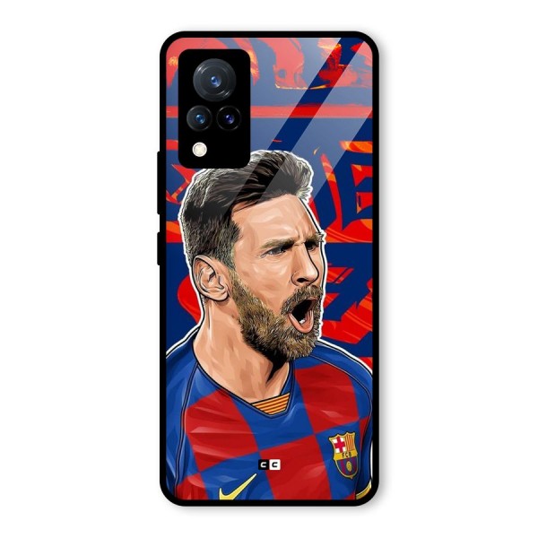 Roaring Soccer Star Glass Back Case for Vivo V21 5G