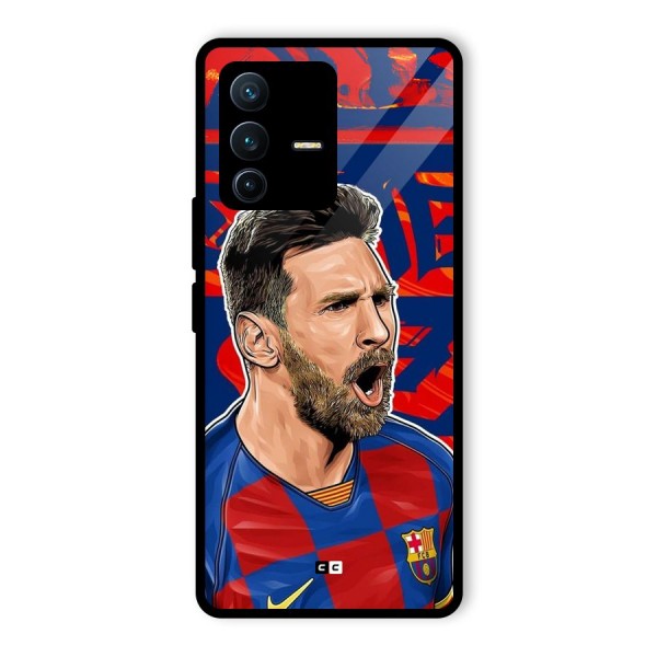 Roaring Soccer Star Glass Back Case for Vivo V23 Pro