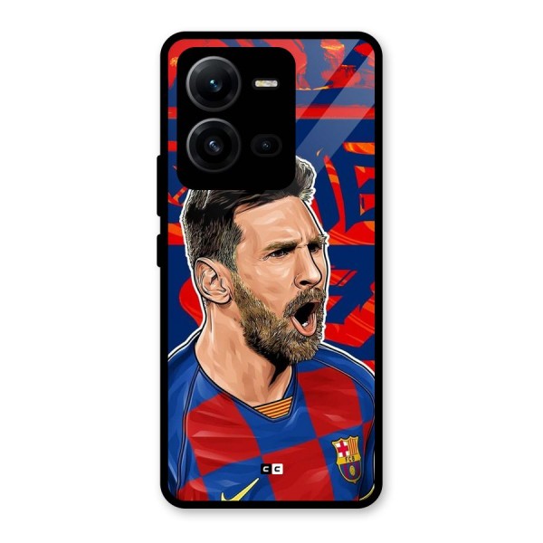 Roaring Soccer Star Glass Back Case for Vivo V25