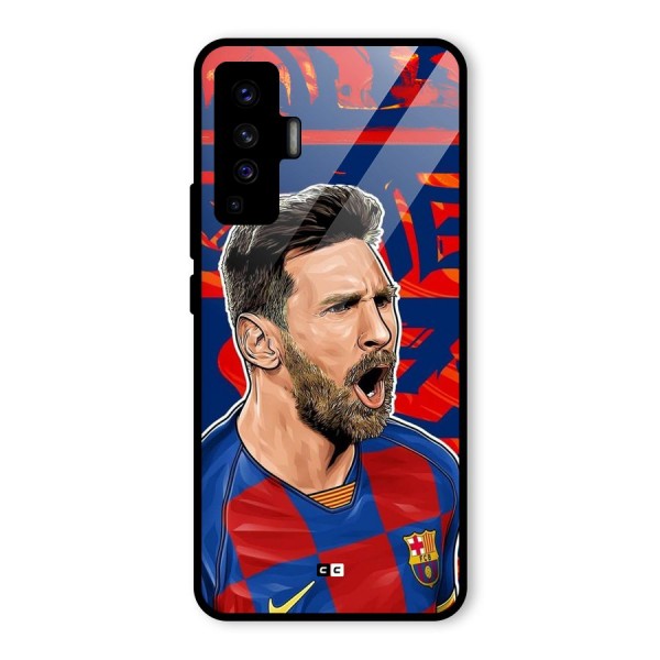 Roaring Soccer Star Glass Back Case for Vivo X50