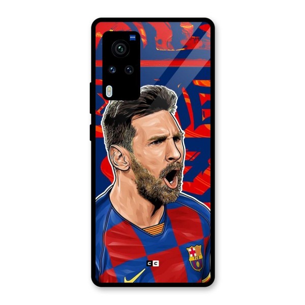 Roaring Soccer Star Glass Back Case for Vivo X60 Pro