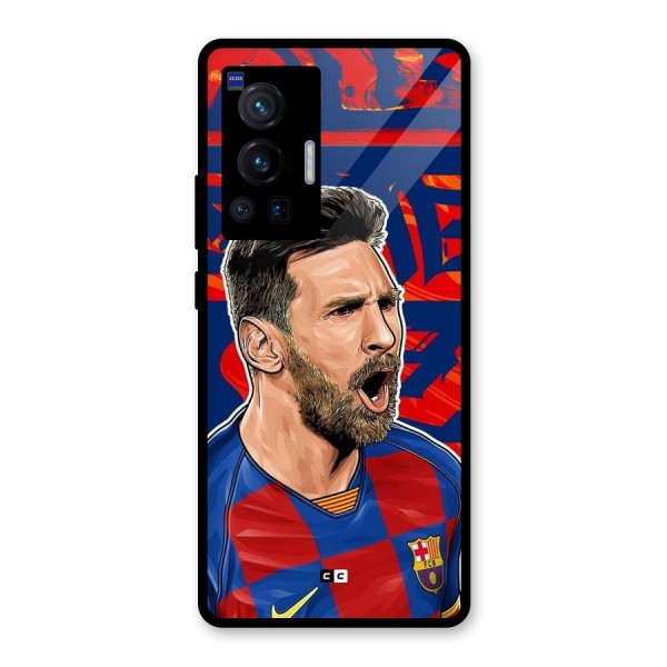 Roaring Soccer Star Glass Back Case for Vivo X70 Pro