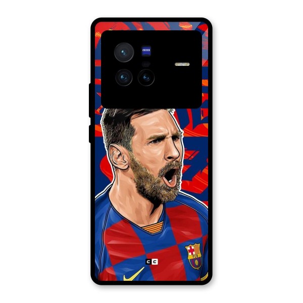 Roaring Soccer Star Glass Back Case for Vivo X80