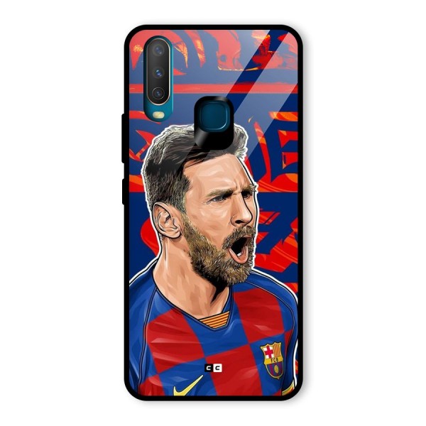 Roaring Soccer Star Glass Back Case for Vivo Y12