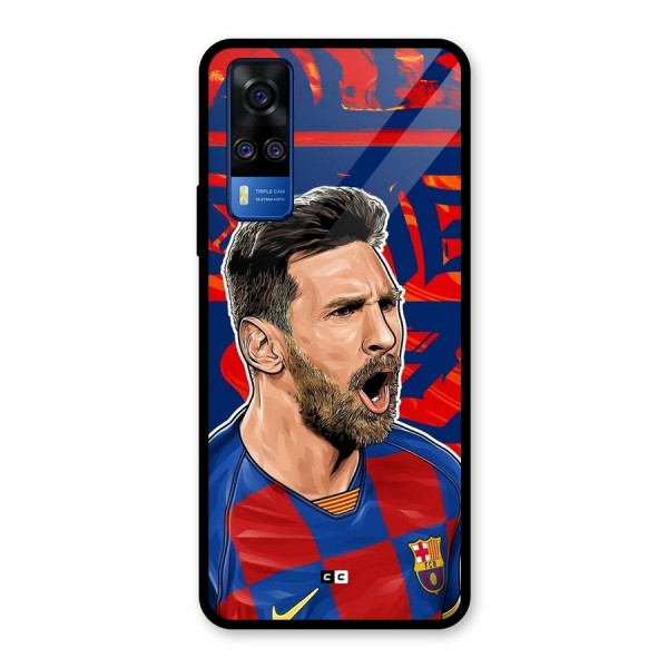 Roaring Soccer Star Glass Back Case for Vivo Y51