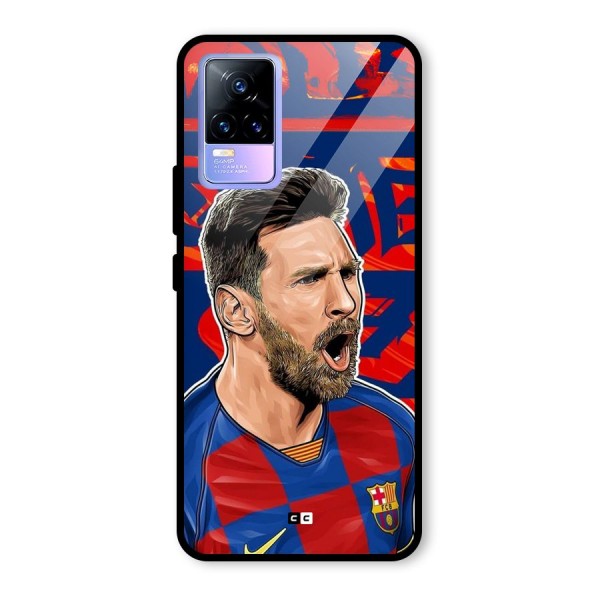 Roaring Soccer Star Glass Back Case for Vivo Y73