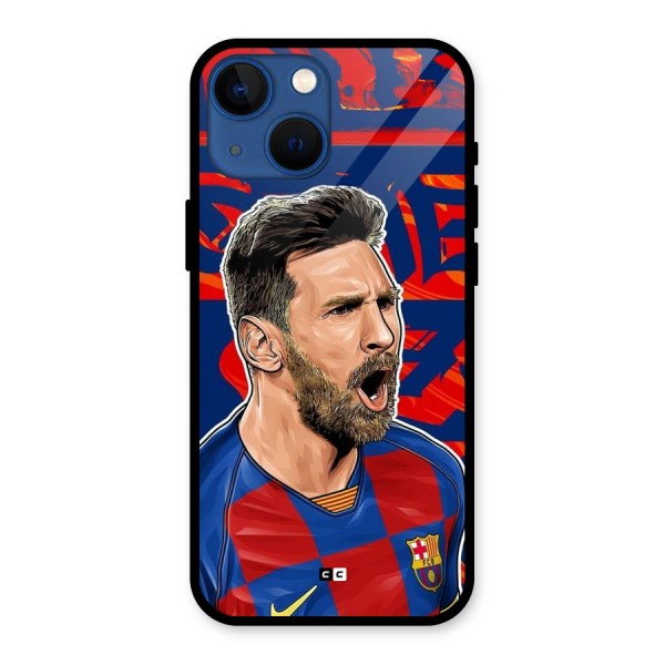 Roaring Soccer Star Glass Back Case for iPhone 13 Mini