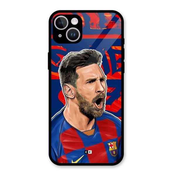 Roaring Soccer Star Glass Back Case for iPhone 14 Plus