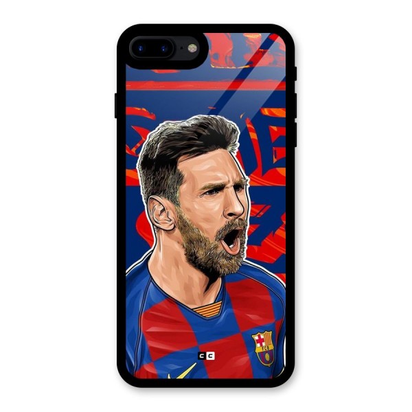 Roaring Soccer Star Glass Back Case for iPhone 7 Plus