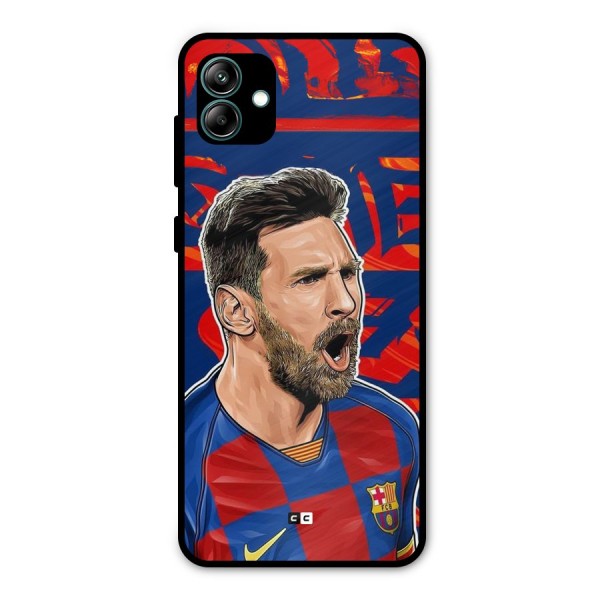 Roaring Soccer Star Metal Back Case for Galaxy A04