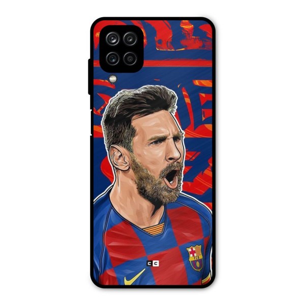 Roaring Soccer Star Metal Back Case for Galaxy A12