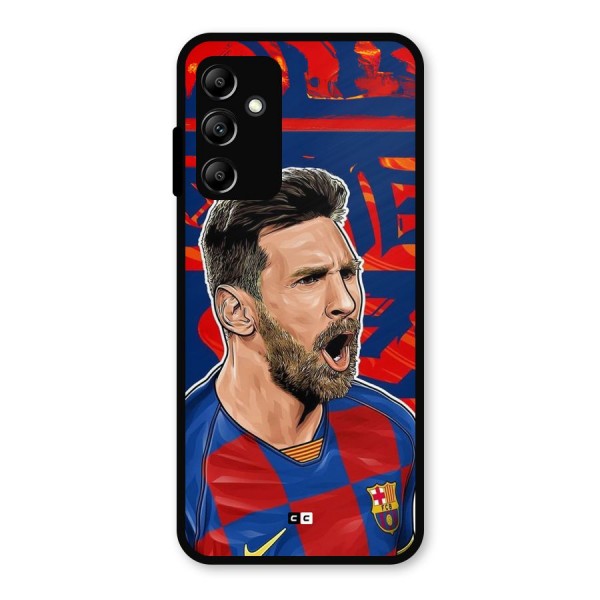 Roaring Soccer Star Metal Back Case for Galaxy A14 5G