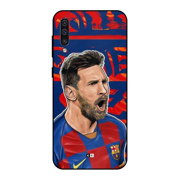 Roaring Soccer Star Metal Back Case for Galaxy A30s