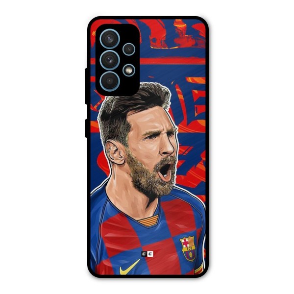 Roaring Soccer Star Metal Back Case for Galaxy A32