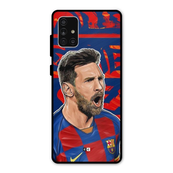 Roaring Soccer Star Metal Back Case for Galaxy A71