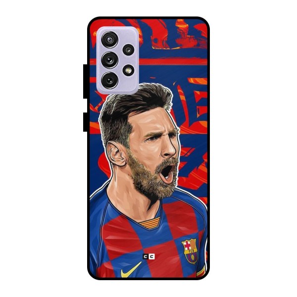 Roaring Soccer Star Metal Back Case for Galaxy A72