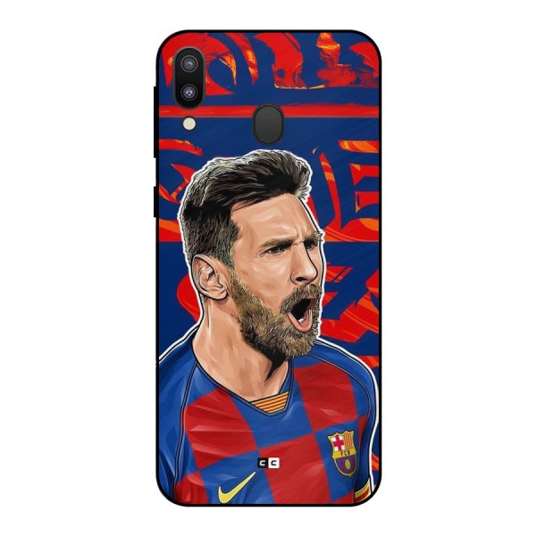 Roaring Soccer Star Metal Back Case for Galaxy M20