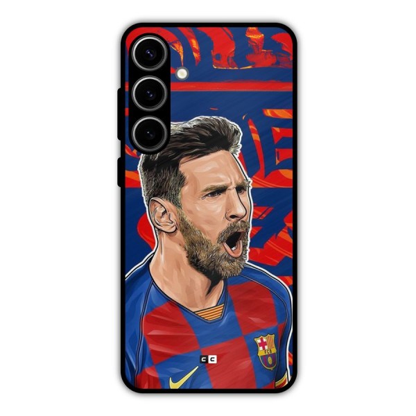 Roaring Soccer Star Metal Back Case for Galaxy S24 Plus