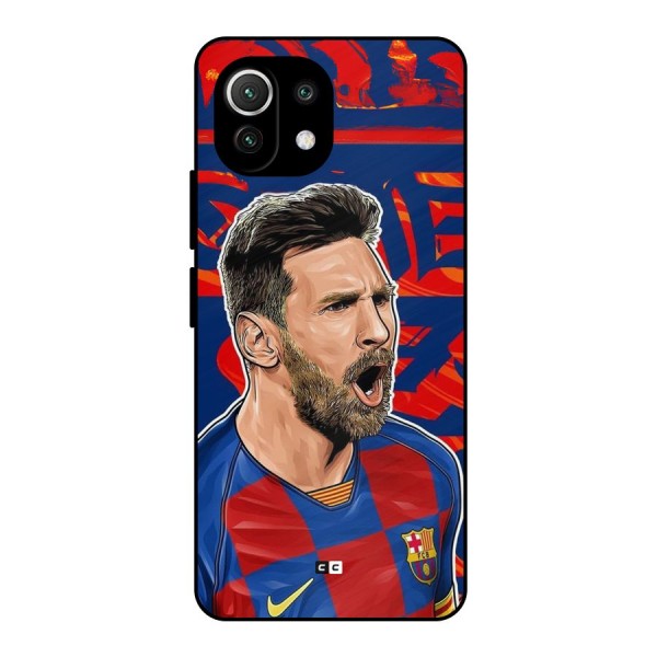 Roaring Soccer Star Metal Back Case for Mi 11 Lite