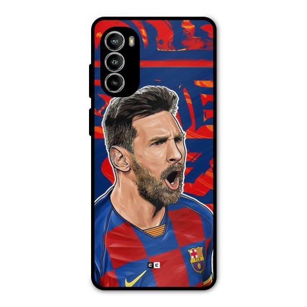 Roaring Soccer Star Metal Back Case for Moto G52