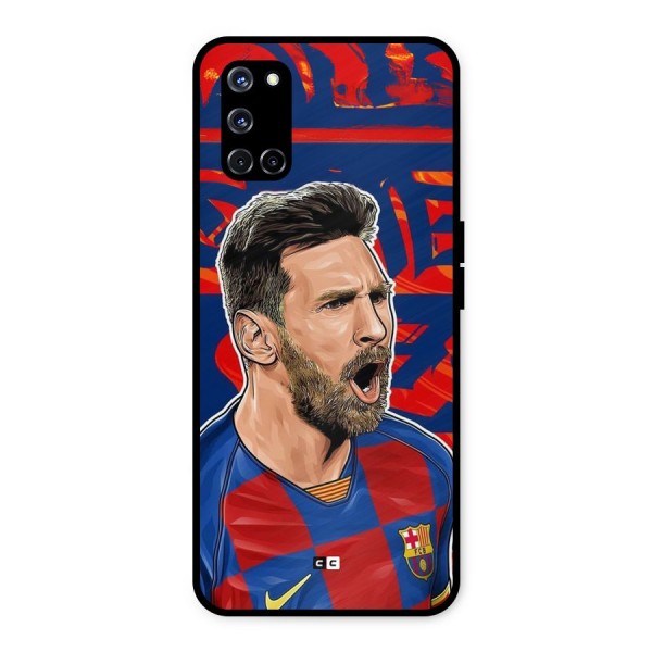 Roaring Soccer Star Metal Back Case for Oppo A52