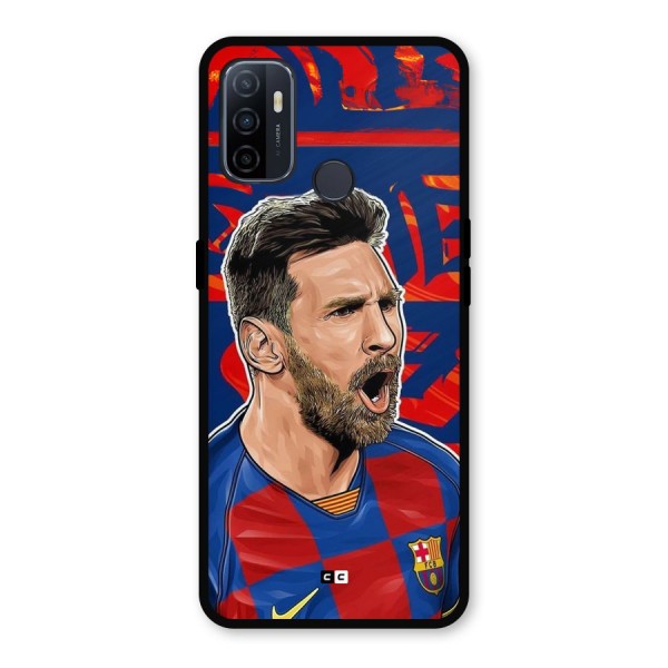 Roaring Soccer Star Metal Back Case for Oppo A53