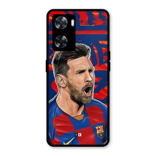 Roaring Soccer Star Metal Back Case for Oppo A77