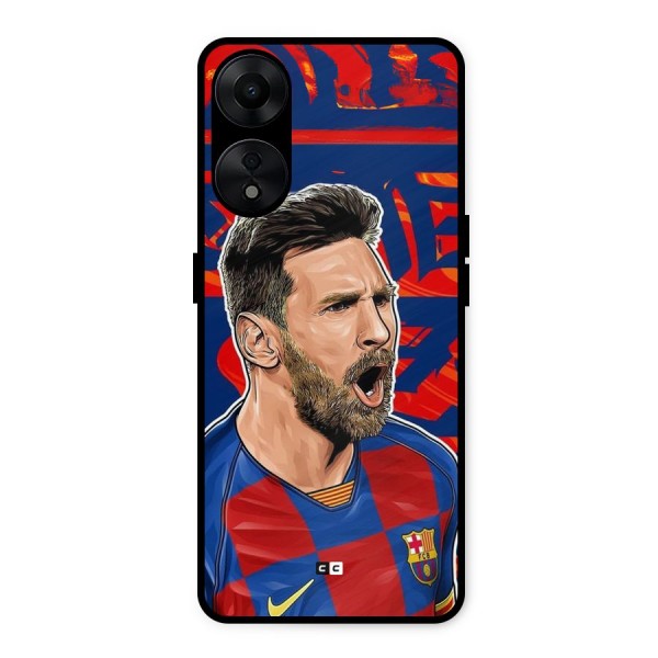 Roaring Soccer Star Metal Back Case for Oppo A78 5G