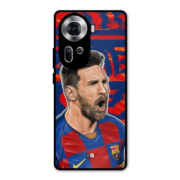 Roaring Soccer Star Metal Back Case for Oppo Reno11 5G