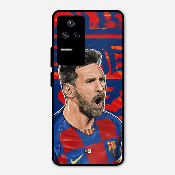 Roaring Soccer Star Metal Back Case for Poco F4 5G