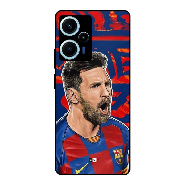 Roaring Soccer Star Metal Back Case for Poco F5