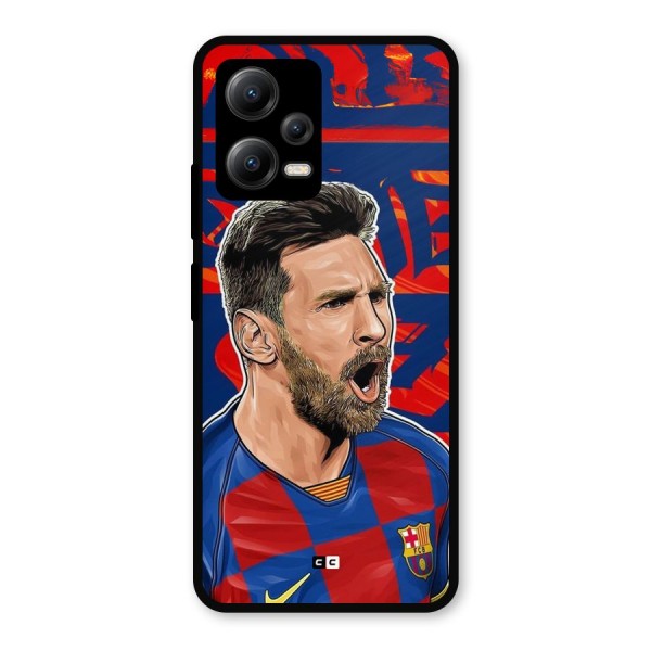 Roaring Soccer Star Metal Back Case for Poco X5