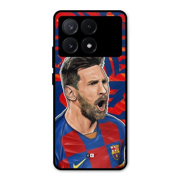 Roaring Soccer Star Metal Back Case for Poco X6 Pro