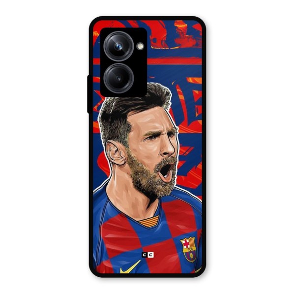 Roaring Soccer Star Metal Back Case for Realme 10 Pro